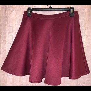 Maroon skater skirt